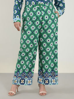 VERO MODA - Curve Green Printed Pant
