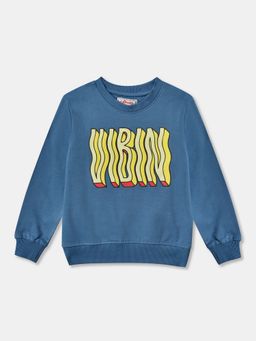 R&B - Cotton Boys Blue Round Neck Sweatshirt