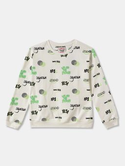 R&B - Cotton Ivory Round Neck Boys Sweatshirt