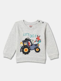 R&B - Cotton Grey Round Neck Boys Sweatshirt