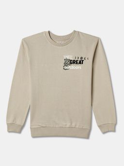 R&B - Cotton Boys Grey Round Neck Sweatshirt