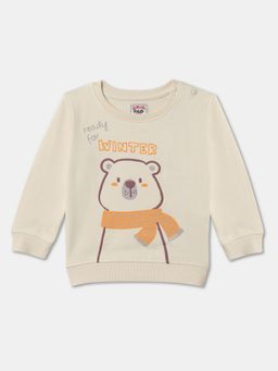 R&B - Cotton Cream Round Neck Boys Sweatshirt