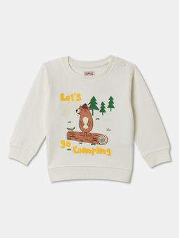 R&B - Cotton Boys Ivory Round Neck Sweatshirt