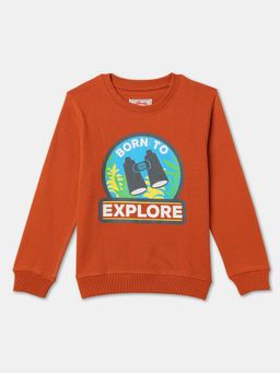 R&B - Cotton Rust Round Neck Boys Sweatshirt