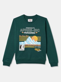 R&B - Cotton Green Boys Round Neck Sweatshirt