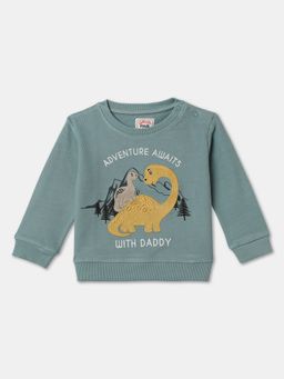 R&B - Cotton Green Round Neck Boys Sweatshirt