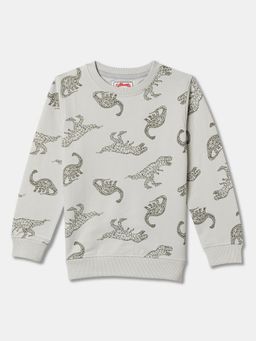 R&B - Cotton Boys Grey Round Neck Sweatshirt