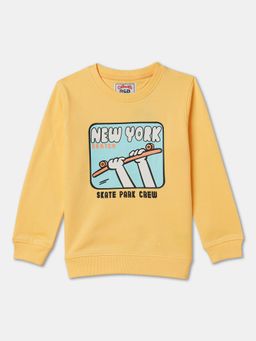 R&B - Cotton Yellow Round Neck Boys Sweatshirt