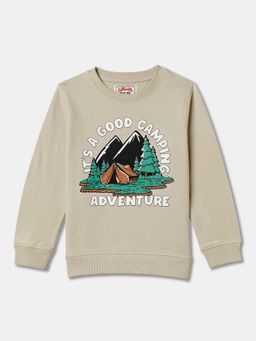 R&B - Cotton Ivory Boys Round Neck Sweatshirt