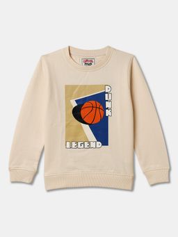 R&B - Cotton Ivory Round Neck Boys Sweatshirt