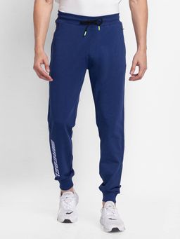 Spykar - Indigo Blue Cotton Slim Fit Trackpants for Men