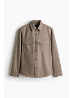 H&M - Men Grey Regular Fit Felted Overshirt