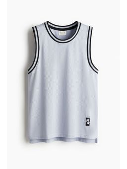 H&M - Men Blue Loose Fit Basketball Vest Top With DryMove