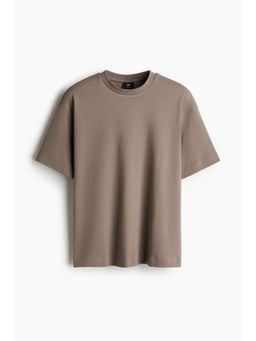 H&M - Men Beige Loose Fit T-Shirt