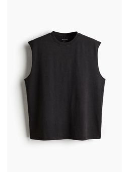 H&M - Men Black Loose Fit Sports Vest Top