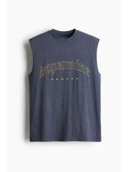 H&M - Men Blue Loose Fit Sports Vest Top