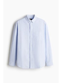 H&M - Men Blue Regular Fit Oxford Shirt