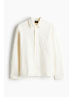 H&M - Men White Loose Fit Brushed Overshirt