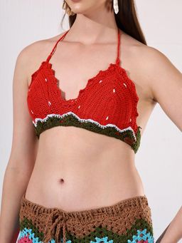 Velvery - Red Watermelon Design Fruity Bralette