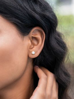 Shaya by CaratLane - A Pearl Of Love (6mm) Earrings in 925 Silver