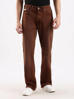 Calvin Klein - Mid-Wash Brown Mid Rise Jeans