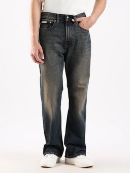 Calvin Klein - Mid-Wash Blue Loose Mid Rise Jeans
