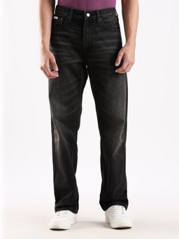 Calvin Klein - Mid-Wash Regular Fit Mid Rise Black Jeans