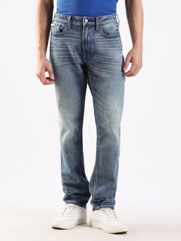 Calvin Klein - Mid-Wash Blue Slim Fit Mid Rise Jeans