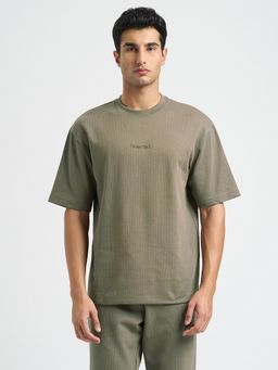 SELECTED HOMME - Men's Brown Relaxed Fit T-Shirt