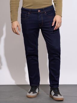 Being Human - Men's Navy Cropped Fit Mid-Rise Skinny Jeans