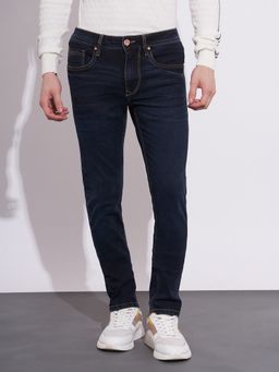 Being Human - Men's Navy Light-Wash Mid-Rise Skinny Jeans