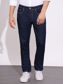 Being Human - Men's Navy Mid-Rise Straight Fit Regular Jeans