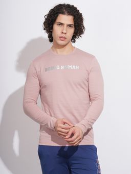 Being Human - Pink Moderno Fit Men's Long Sleeves T-Shirt by Being Human Clothing