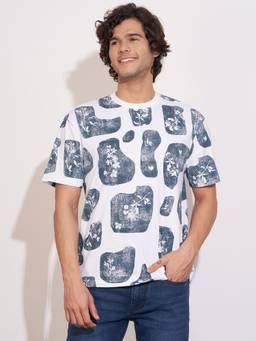 Being Human - White Easy Fit Round Neck Men's T-Shirt by Being Human Clothing