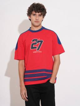 Being Human - Red Easy Fit Men's Short Sleeves T-Shirt by Being Human Clothing