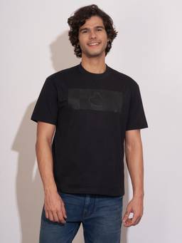 Being Human - Black Easy Fit Round Neck Men's T-Shirt by Being Human Clothing