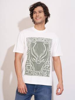 Being Human - White Easy Fit Round Neck Men's T-Shirt by Being Human Clothing