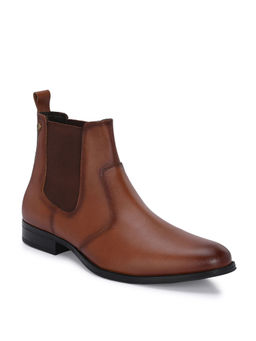 Delize - Tan Men Vegan Leather Chelsea Boots