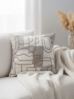 BELIHODE - Abstract Wanderer Mosaic Hand Crafted Cushion Covers (16x16 inches)