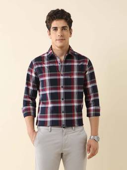 U.S. POLO ASSN. - Checked Tailored Fit Cotton Men's Shirt
