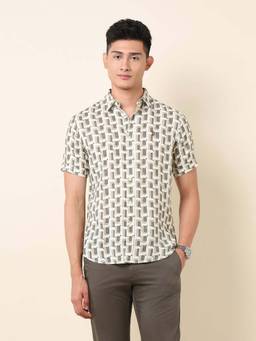 U.S. POLO ASSN. - Grey Tailored Fit Cotton Men's Shirt