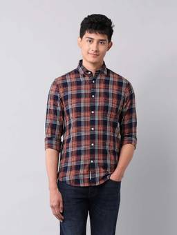 U.S. Polo Assn. Denim Co. - Checks Regular Fit Cotton Men's Shirt