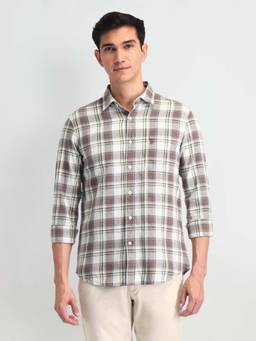 U.S. Polo Assn. Denim Co. - Checks Regular Fit Cotton Men's Shirt