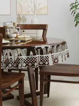The Home Story - Dining Table Cover Silver Lace (4 Seater)