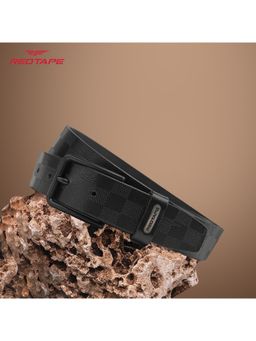 Red Tape - Men Black Genuine Split Leather Belt