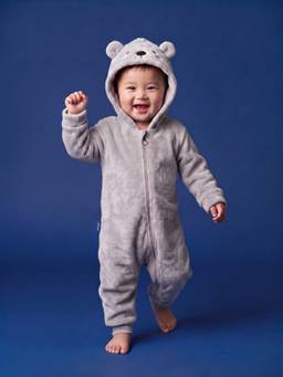 Nautinati - Baby Boys Regular Fit Hooded Koala Fur Sleepsuit