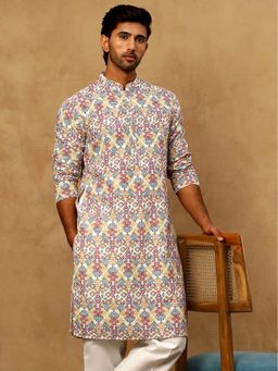 Jompers - Men Printed and Embroidered Kurta