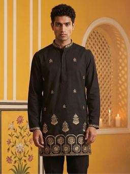 Jompers - Men Black Classic Kurta
