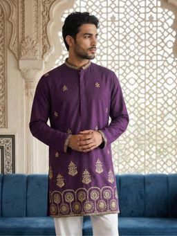 Jompers - Men Purple Classic Kurta