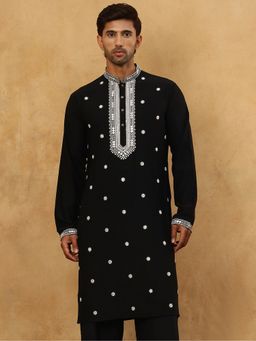 Jompers - Men's Black Japanese Imported Embroidered Kurta